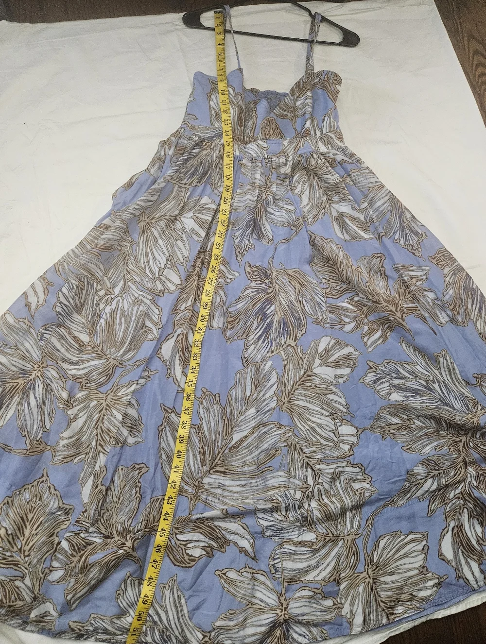 Banana Republic Light Blue Floral Cutout Maxi Sundress Size 14 New - Picture 13 of 16